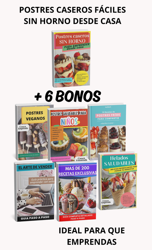 Postres caseros fáciles sin horno para emprender desde casa